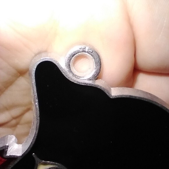 Vintage cat and jack o lantern sun catcher kitten pumpkin Halloween metal - Picture 5 of 5